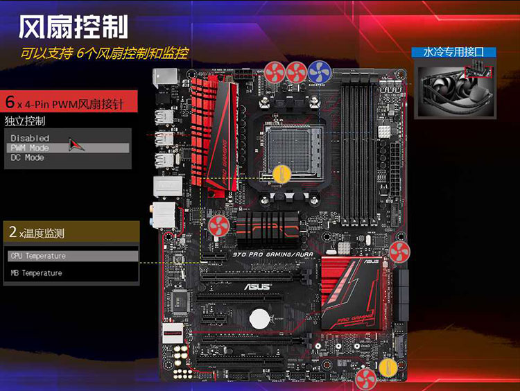 华硕(asus)970 pro gaming/aura (amd 970/socket am3 ) 主板