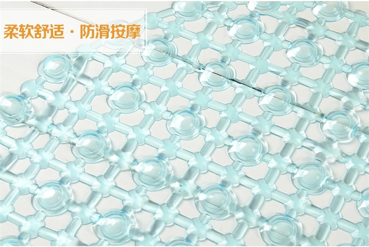 晟旎尚品 浴室防滑地垫 透明水珠 白色