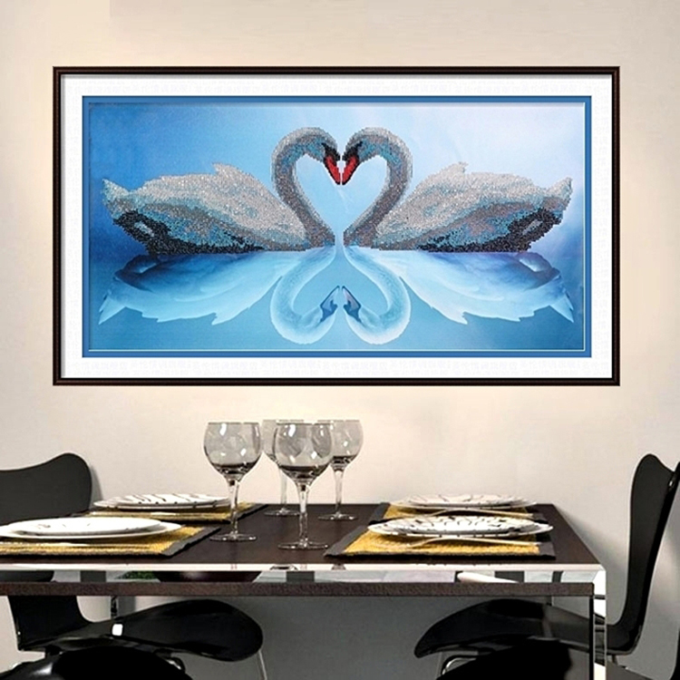 青苇 钻石画 十字钻绣 喜庆 心心相印爱情版X-8023/W-0171 70CM*41CM