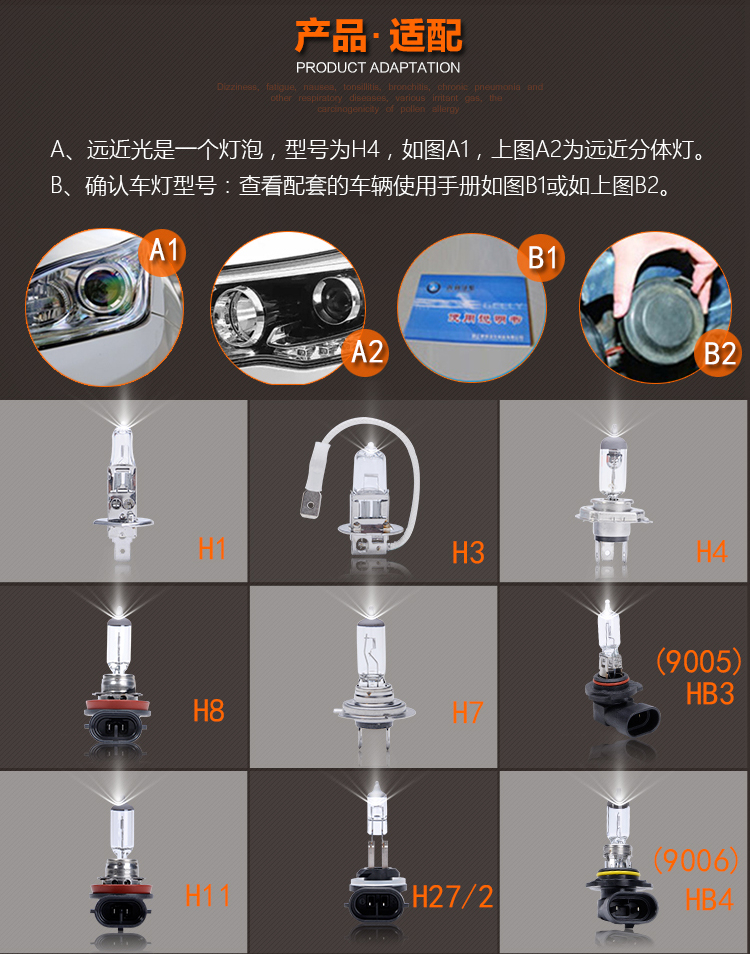 汽车灯泡大灯灯泡远光灯近光灯