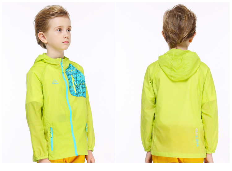 奥特山(outshine)亲子皮肤衣 儿童轻薄母女父子男女童透气风衣 成人亮