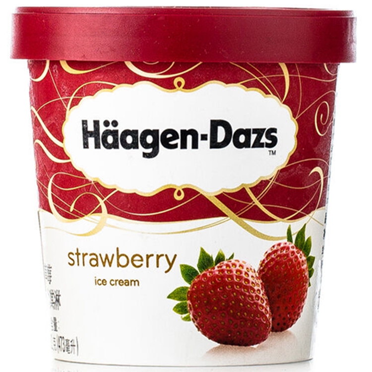 哈根达斯(haagen-dazs 冰淇淋小杯 81g*1 草莓口味(2件起售)