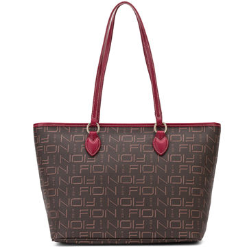 菲安妮(FION)欧美时尚印花PVC托特包 女式大
