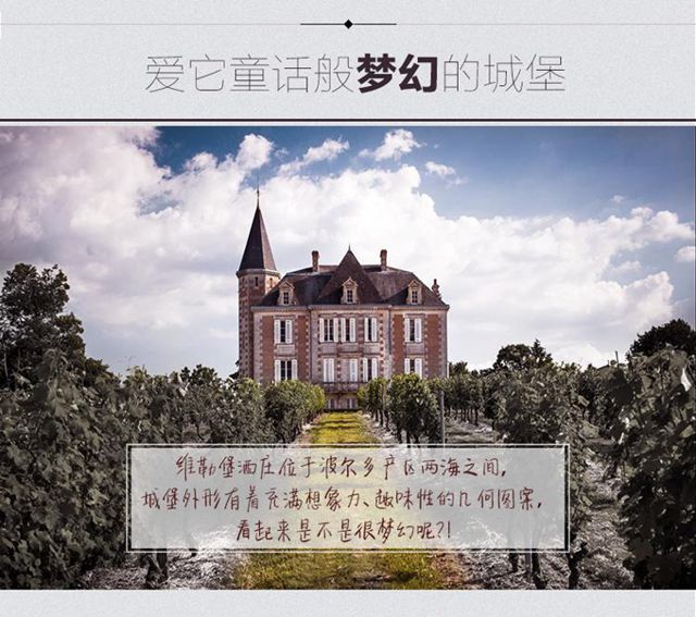 法国进口红酒 维勒堡K标波尔多AOC 干红葡萄