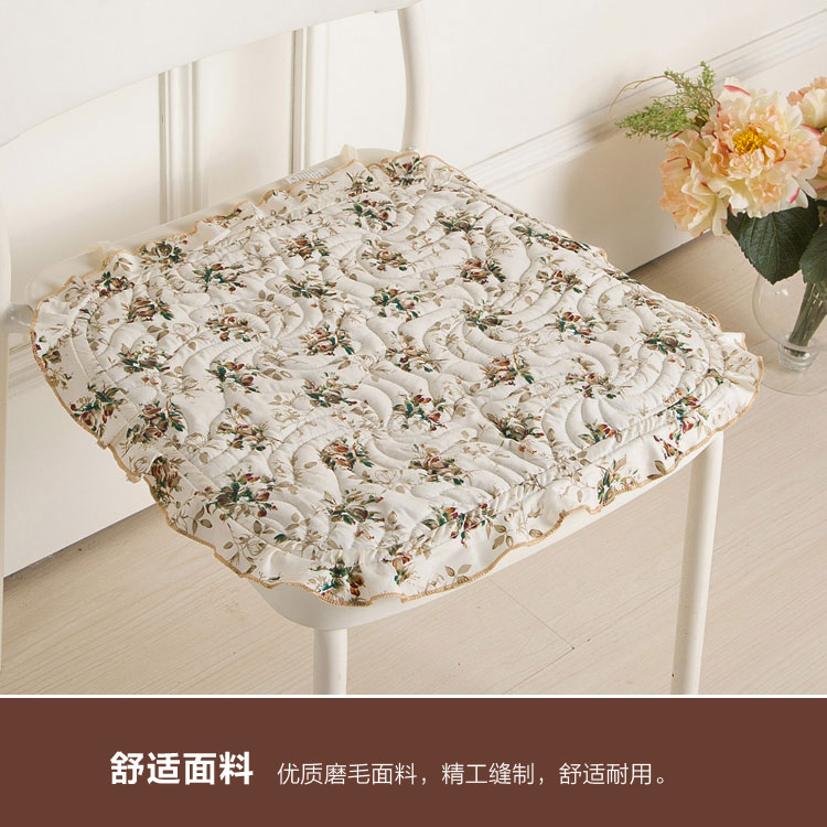 好伴侣 磨毛印花椅垫38*40 花丛寻芳