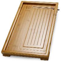 
                                        
                                                                                金镶玉 茶盘茶托 大平板 竹木实木功夫茶具茶道配件茶海57*36.5*4.5cm                