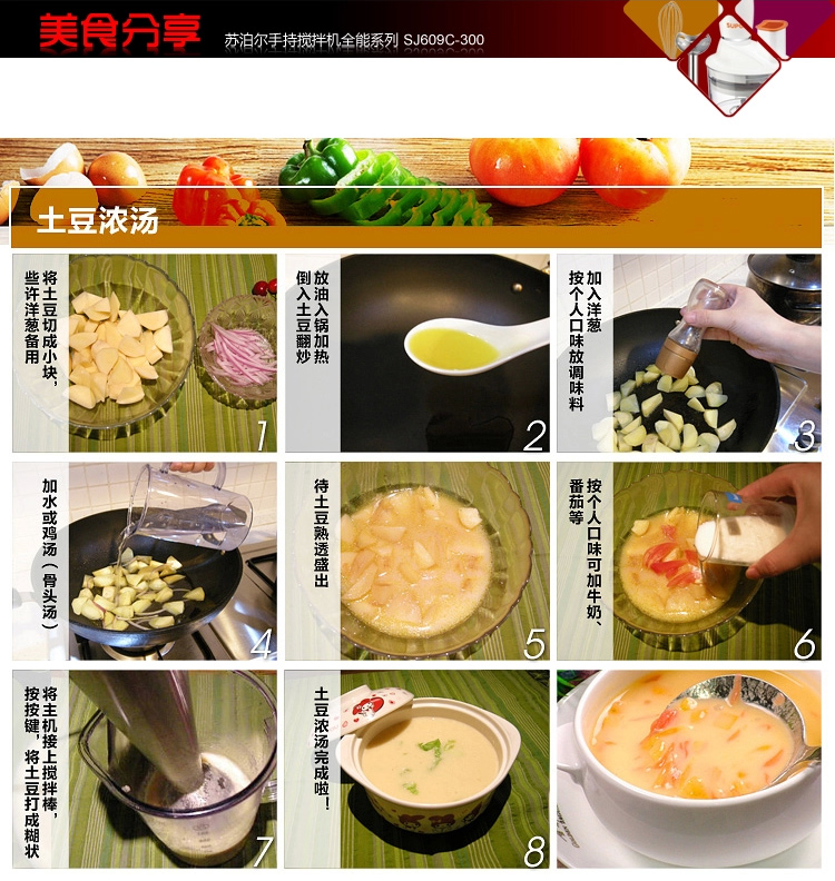 苏泊尔（SUPOR）榨汁机料理机搅拌机SJ609C-300