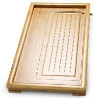 
                                        
                                                                                金镶玉 茶盘茶托 中平板 竹木实木功夫茶具茶道配件茶海48*27*4.3cm                