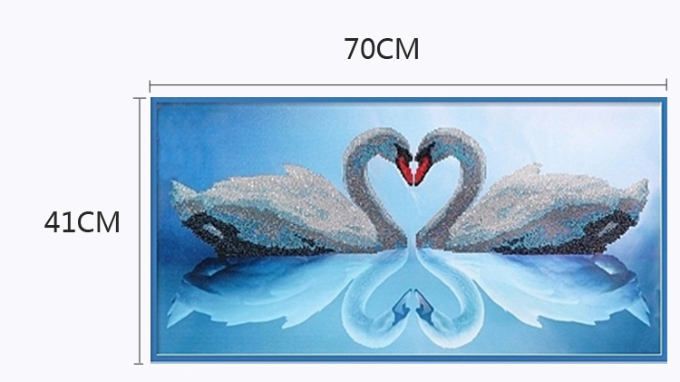 青苇 钻石画 十字钻绣 喜庆 心心相印爱情版X-8023/W-0171 70CM*41CM