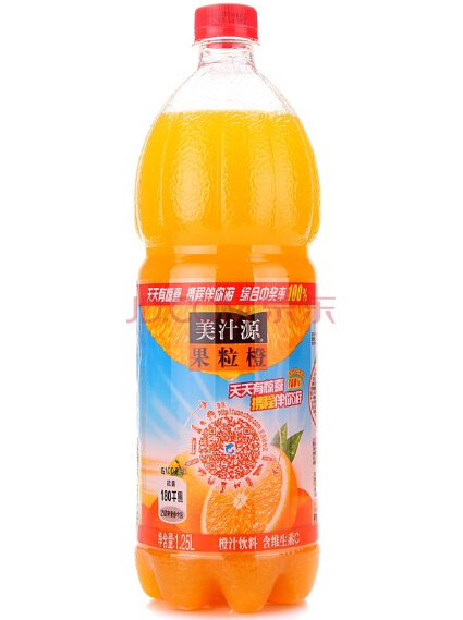 美汁源(minute maid)果粒橙 1.25lx12瓶 整箱