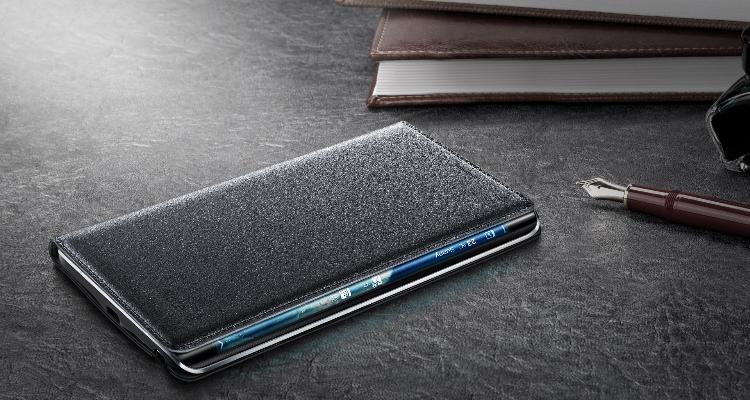三星（SAMSUNG）Note edge Note4曲面屏 插卡式炫彩保护套（白色）