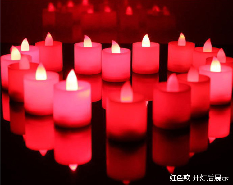 
                                        
                                                            青苇 LED蜡烛灯 婚庆生日 浪漫无烟 24只装红色                