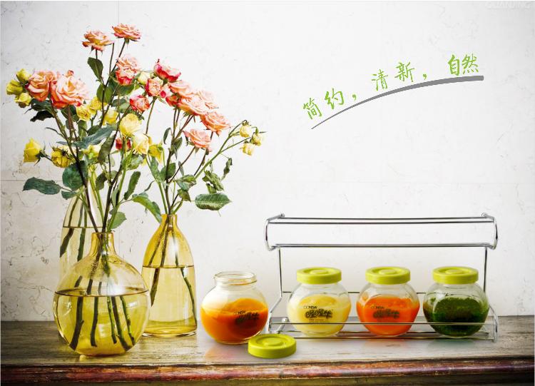喔喔牛辅食机专用配件 玻璃储物辅食罐 食物存储密封玻璃瓶 4个包装