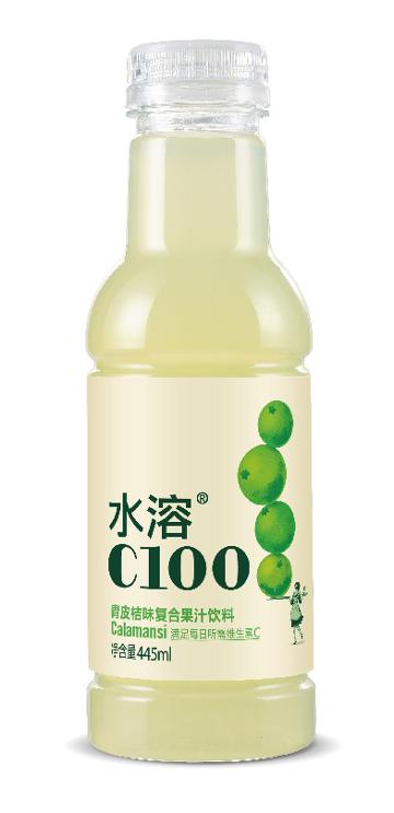 农夫山泉 水溶c100青皮橘饮料445ml*15瓶 整箱