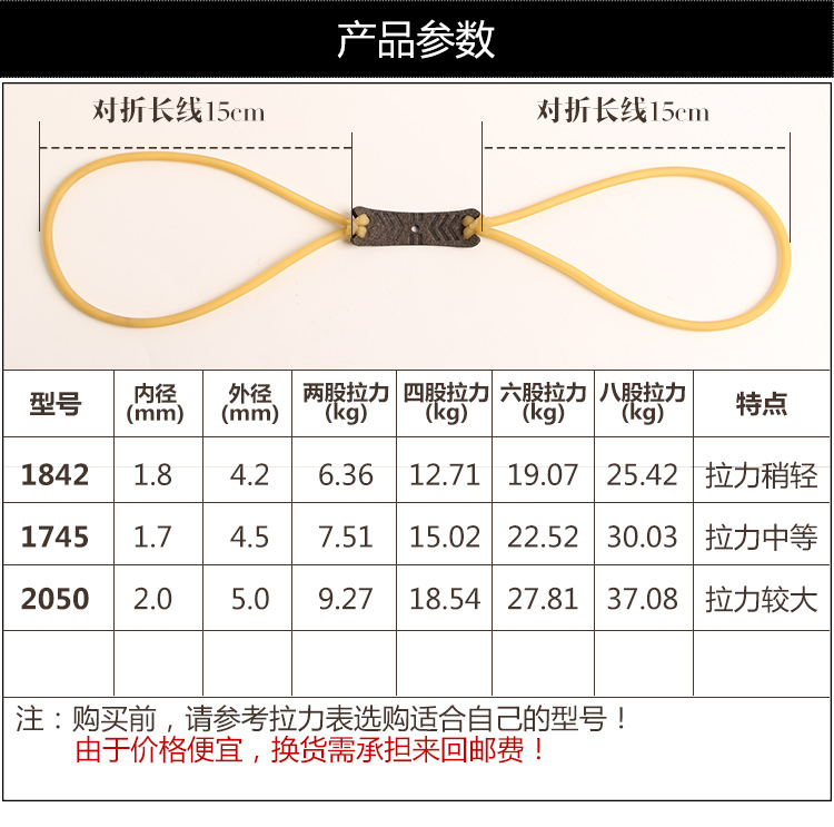 【奥圣达1842传统皮筋】奥圣达1842弹弓皮筋竞技皮筋户外用品圆管传统