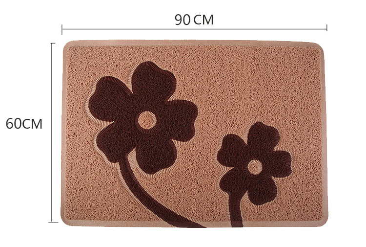 
                                        
                                        青苇 双色丝圈 防滑地垫 入户门垫 60*90cm 花朵 卡其底色                
