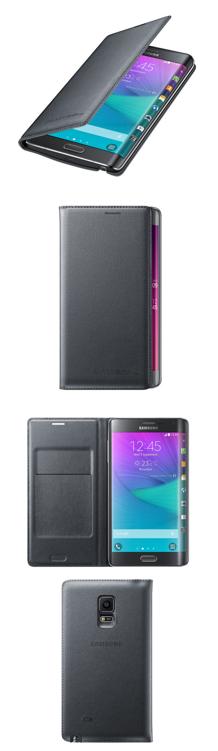 三星（SAMSUNG）Note edge Note4曲面屏 插卡式炫彩保护套（白色）