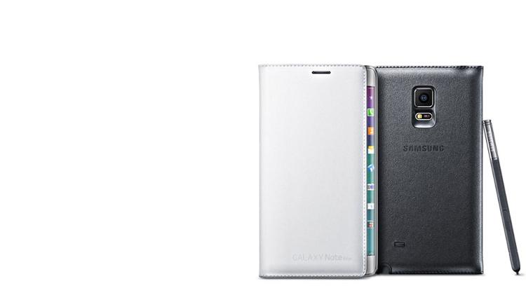 三星（SAMSUNG）Note edge Note4曲面屏 插卡式炫彩保护套（白色）