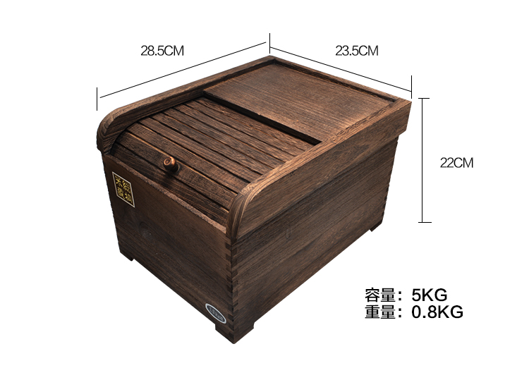 美厨（maxcook）木质米桶5KG 面桶米缸储米箱防虫防潮...-京东