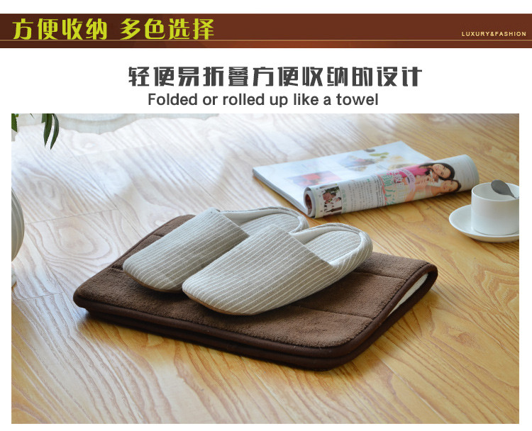 
                                        【京东超市】晟旎尚品 慢回弹 浴室防滑垫 地垫 除尘门垫 40*60 驼色                