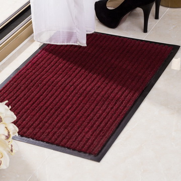 素雅特 条纹入户地垫除尘门垫 40*60cm 1111-003 暗红