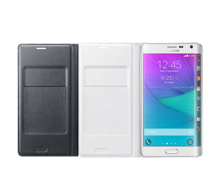 三星（SAMSUNG）Note edge Note4曲面屏 插卡式炫彩保护套（白色）