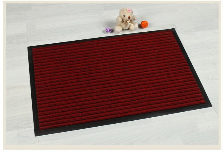 素雅特 条纹入户地垫除尘门垫 40*60cm 1111-003 暗红