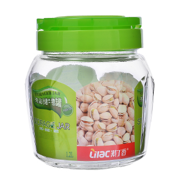 
                                        
                                                                                紫丁香 2.3L防潮玻璃密封罐糖果罐厨房密封罐ZC84300（颜色随机）紫罗兰系列                