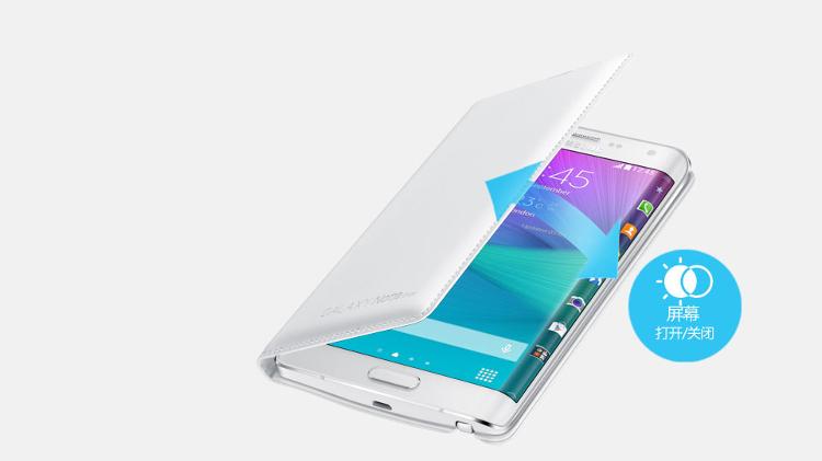 三星（SAMSUNG）Note edge Note4曲面屏 插卡式炫彩保护套（白色）