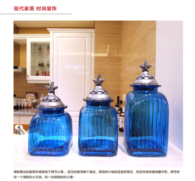 Homix 方形玻璃储物罐 浅绿L款