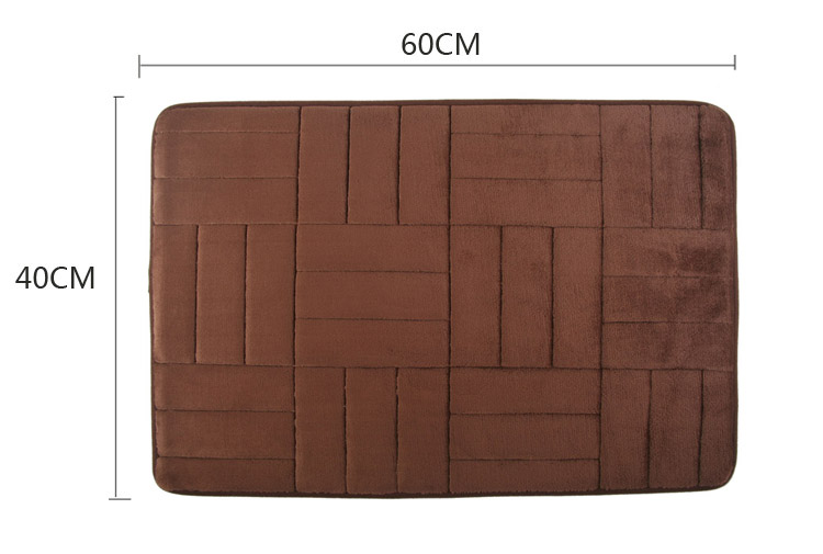 
                                        
                                        青苇 法兰绒 慢回弹 地垫门垫40*60cm 方格咖啡色                