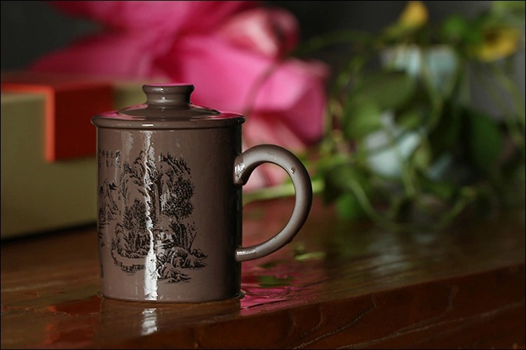 
                                        
                                        品茶忆友 茶具 茶杯宜兴紫砂杯泡茶杯 横舟无野                