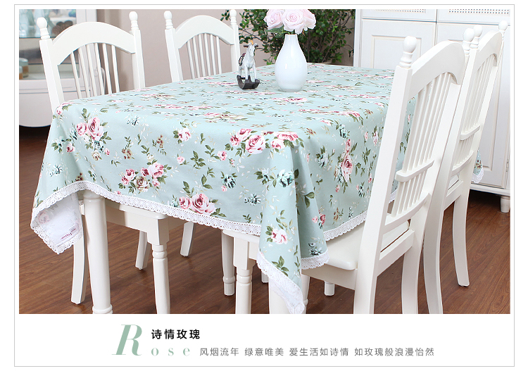 Homix 100*140cm帆布桌布 诗情玫瑰