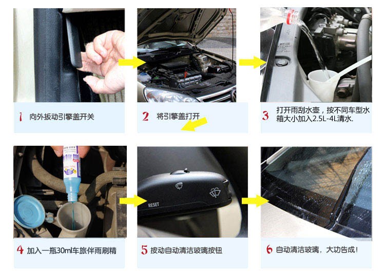 车旅伴（Car Buddy）HQ-C1010 浓缩型雨刷精 汽车玻璃清洗液 高效挡风玻璃清洗剂 30mL 5瓶装