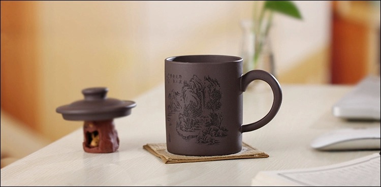 
                                        
                                        品茶忆友 茶具 茶杯宜兴紫砂杯泡茶杯 横舟无野                