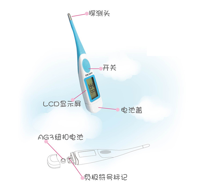 倍尔康berrcom医用电子体温计(软头) dt001