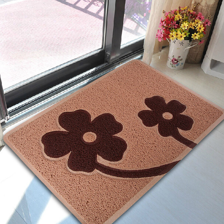 
                                        
                                        青苇 双色丝圈 防滑地垫 入户门垫 60*90cm 花朵 卡其底色                
