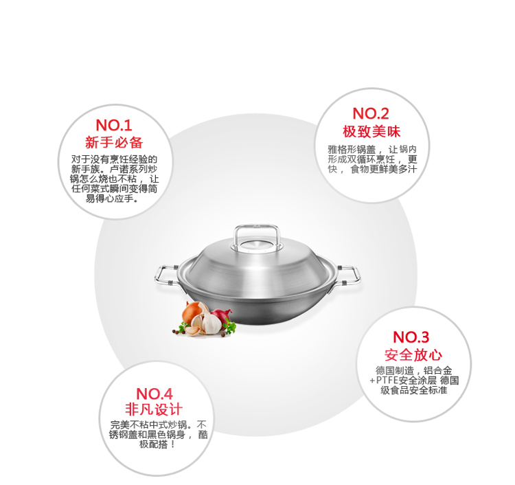 菲仕乐（Fissler）不粘炒锅 卢诺31厘米