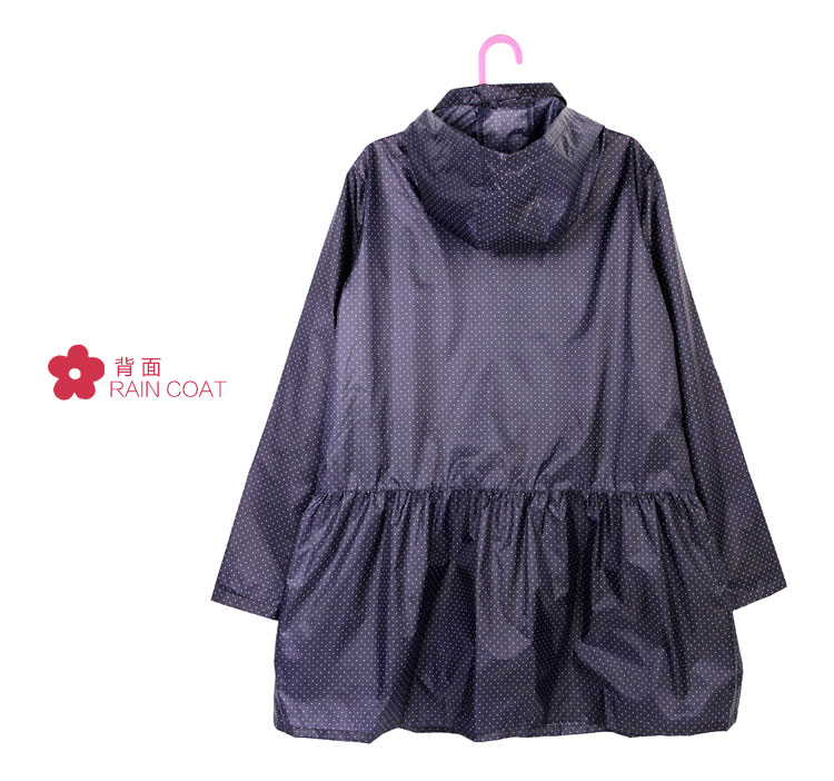 Homix 女士时尚波点娃娃款雨衣 独奏童话