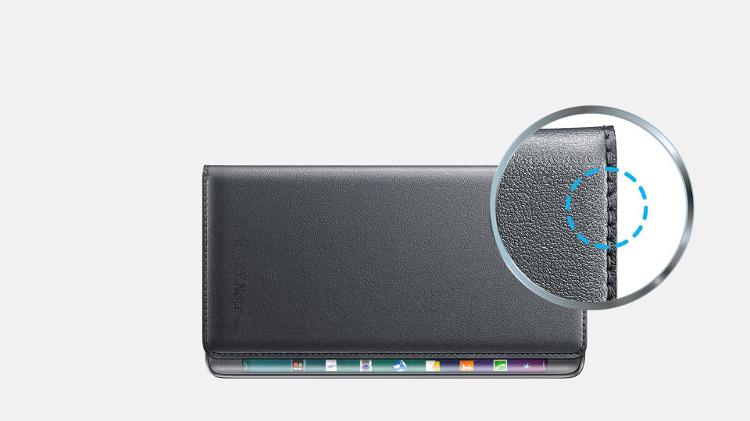 三星（SAMSUNG）Note edge Note4曲面屏 插卡式炫彩保护套（白色）
