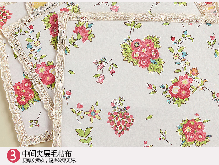 蔻姿（cozzylife）加厚布艺 双面餐垫 阿格妮丝 (4入) 30cm*40cm