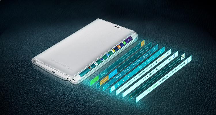 三星（SAMSUNG）Note edge Note4曲面屏 插卡式炫彩保护套（白色）