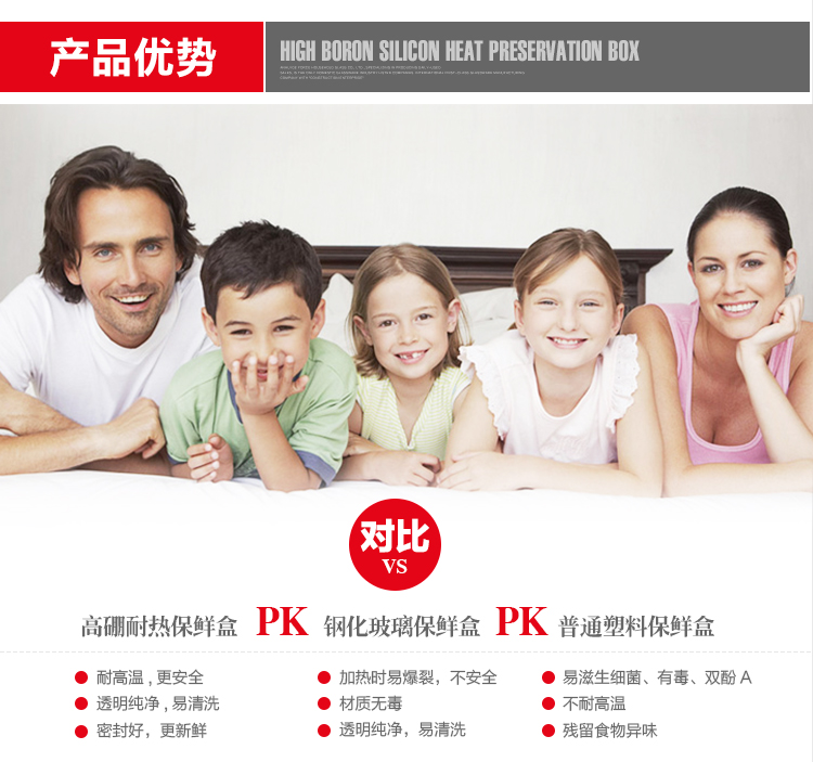 青苹果 耐热玻璃保鲜盒套装 6件套  BXHK06-2 烤箱 冰箱 微波炉适用保鲜盒