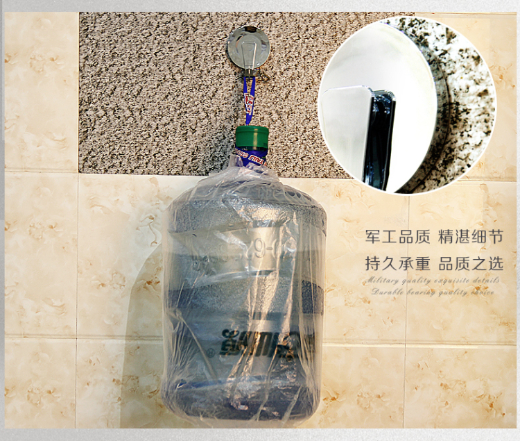 太力 粘钩 超强 真空吸力 免钉吸盘挂钩2大2小 4只装aw471