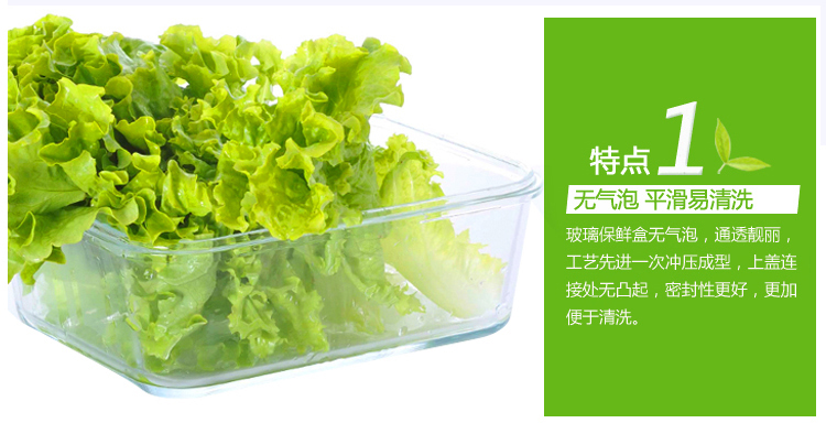 泰福高（TAFUCO） 保鲜盒 耐热抗菌玻璃保鲜盒2件套无包 T-7609