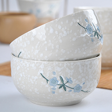 
                                        
                                                            樱之歌 纯手绘雪花釉日式素瓷6英寸钵碗（2只）                