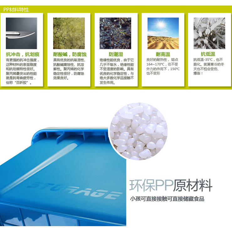
                                        
                                        亿高EKOA塑料收纳箱衣物储物箱玩具整理箱特惠 蓝白50升                