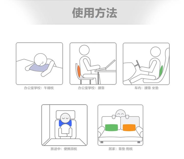 泰普诺 （Tenpon）诺伊曼家纺 抱枕  慢回弹多用抱抱枕头靠垫  草绿色