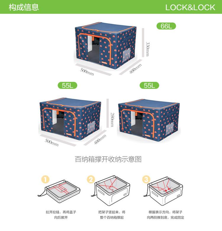 
                                        
                                                            乐扣乐扣（lock&lock）大象图案（紫色）百纳箱2件套（66L*2）LLB816DBSH602                