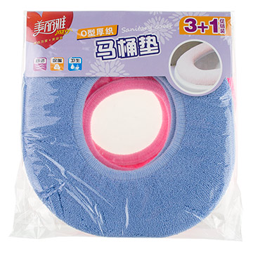 美丽雅 O型 厚织 马桶垫 （3+1促销装） HC052338